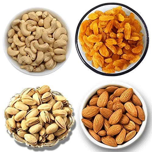 (4KG - 1Kg × 4) Dry Fruits Combo Pack of 4 - Almonds, Cashews and More